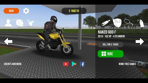 Moto Wheelie 3D: dinero ilimitado